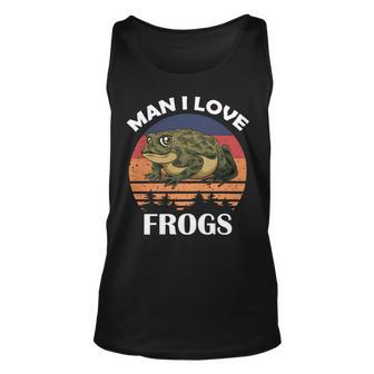 Man I Love Frogs Funny Retro Frog Unisex Tank Top | Favorety AU