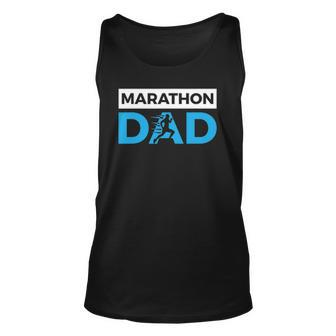 Marathon Dad Funny Sport Running Fathers Day Gift Unisex Tank Top | Mazezy