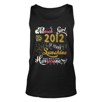 March Girl 2012 Sunflowers Butterflies 10Th Birthday Unisex Tank Top - Seseable