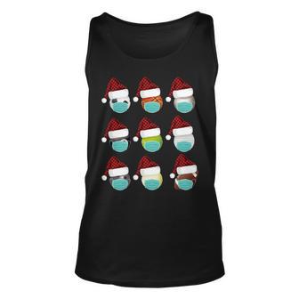 Masked Balls Basketball Christmas Baseball Christmas Ball Sports Santas Hat Team Sports Xmas Match Unisex Tank Top | Favorety UK