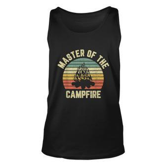 Master Of The Campfire Camping Vintage Camper Unisex Tank Top - Monsterry AU