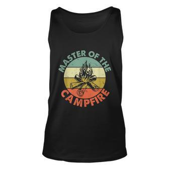Master Of The Campfire Dad Camping Camping Dad Unisex Tank Top - Monsterry