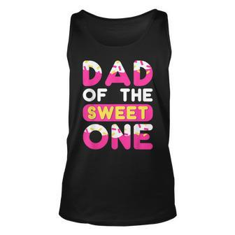 Matching Family Dad Of Sweet One First Birthday Donut Theme Unisex Tank Top - Seseable