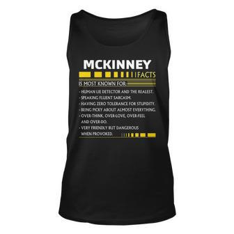 Mckinney Name Gift Mckinney Facts Unisex Tank Top - Seseable