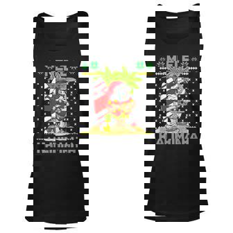 Mele Kalikimaka Santa Claus Surfer Guitar Hawaiian Christmas Unisex Tank Top - Thegiftio UK