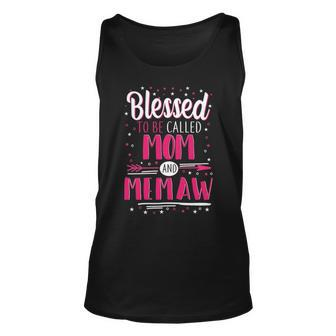 Memaw Grandma Gift Blessed To Be Called Mom And Memaw Unisex Tank Top - Seseable