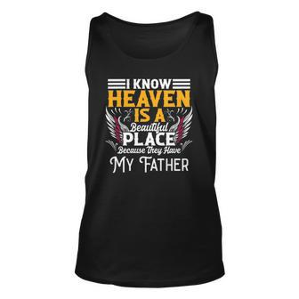 Memorial For Loss Of Father Heaven Beautiful Place Memory Unisex Tank Top | Mazezy