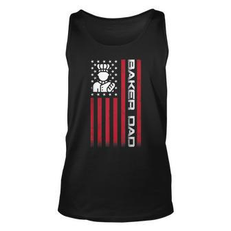 Mens 4Th Of July Us Flag Baker Dad Gift For Fathers Day Unisex Tank Top - Seseable
