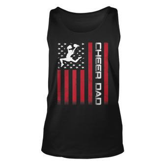 Mens 4Th Of July Us Flag Cheer Dad Gift For Fathers Cheer Unisex Tank Top - Seseable