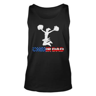 Mens 4Th Of July Us Flag Cheer Dad Gift For Fathers Day Unisex Tank Top - Seseable