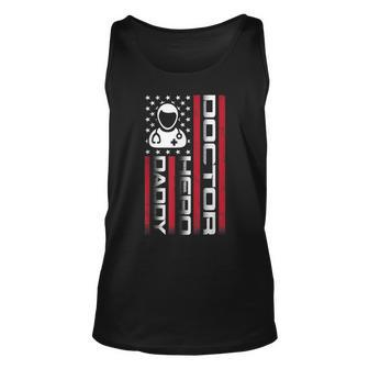 Mens 4Th Of July Us Flag Doctor Dad Fathers Day Gift Unisex Tank Top - Seseable