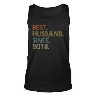 Mens 4Th Wedding Anniversary Best Husband Since 2018 Unisex Tank Top - Seseable