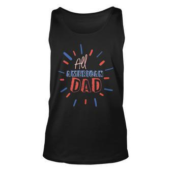 Mens All American Dad 4Th Of July Family Matching Cute Holiday Unisex Tank Top - Seseable