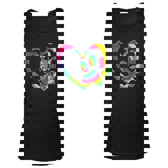 Mens Animal Rescue Dog Cat Paw Heart Print Tie Dye Dog Dad Mom Unisex Tank Top - Thegiftio