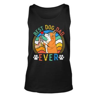 Mens Corgi Best Dog Dad Ever Gifts Dog Lover V2 Unisex Tank Top - Monsterry CA