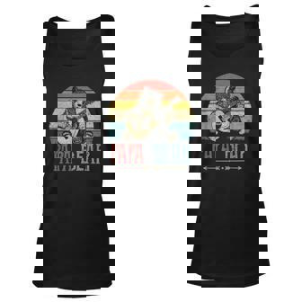 Mens Cute Papa Bear Vintage Fathers Day Retro Dad Guitar Unisex Tank Top | Mazezy