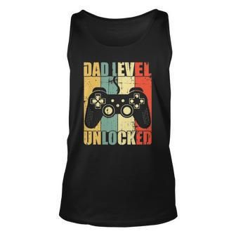 Mens Dad Level Unlocked Est 2022 New Daddy Father Unisex Tank Top | Mazezy