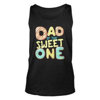 Mens Dad Of The Sweet One Donut Matching Family Donut Unisex Tank Top | Mazezy