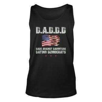 Mens Daddd Dads Against Daughters Dating Democrats Unisex Tank Top | Mazezy DE