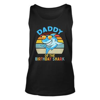 Mens Daddy Of The Shark Birthday Dad Matching Family Unisex Tank Top | Mazezy