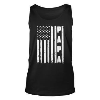 Mens Fathers Day - Best Dad Ever Usa American Flag Unisex Tank Top | Mazezy