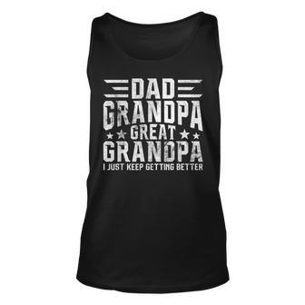 Mens Fathers Day From Grandkids Dad Grandpa Great Grandpa Unisex Tank Top - Seseable