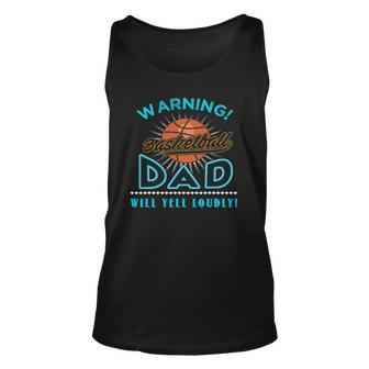 Mens Fathers Day Funny Sport Basketball Dad Unisex Tank Top | Mazezy