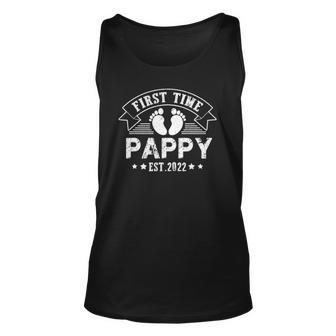 Mens First Time Pappy Est 2022 Fathers Day Unisex Tank Top | Mazezy