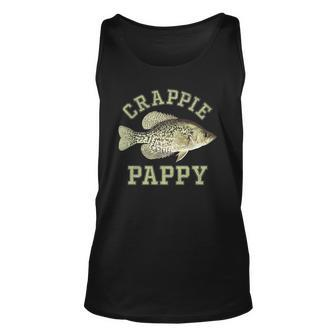 Mens Funny Ice Fishing Gift Crappie Pappy Unisex Tank Top | Mazezy