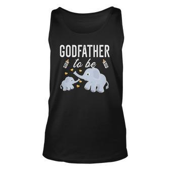 Mens Godfather To Be Elephant Baby Shower Godfather Unisex Tank Top | Mazezy