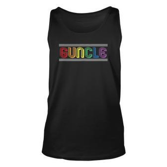 Mens Guncle Gay Uncle Lgbt Pride Flag Gift Unisex Tank Top | Mazezy