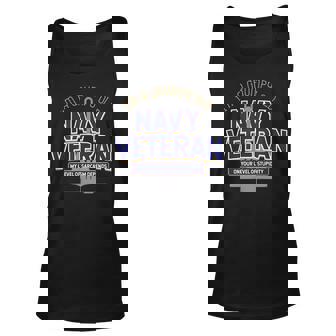 Mens Im A Grumpy Navy Veteran I Level Of Sarcasm Unisex Tank Top - Thegiftio UK