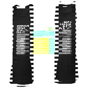 Mens Jamaican Dad Nutrition Facts Serving Size Unisex Tank Top | Mazezy