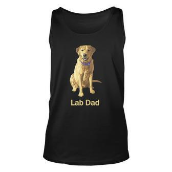 Mens Lab Dad Yellow Labrador Retriever Dog Lovers Gift Unisex Tank Top | Mazezy