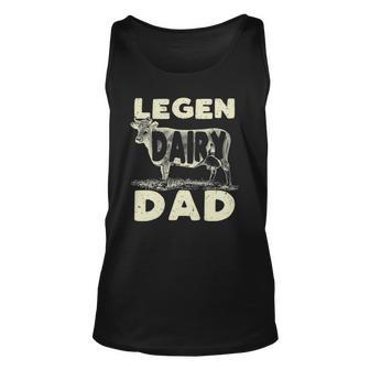 Mens Legen Dairy Dad Cow Farmer Fathers Day For Men Unisex Tank Top | Mazezy