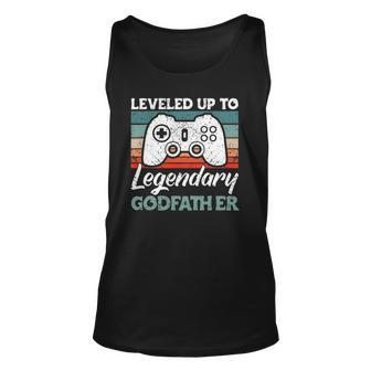 Mens Leveled Up To Legendary Godfather - Uncle Godfather Unisex Tank Top | Mazezy CA