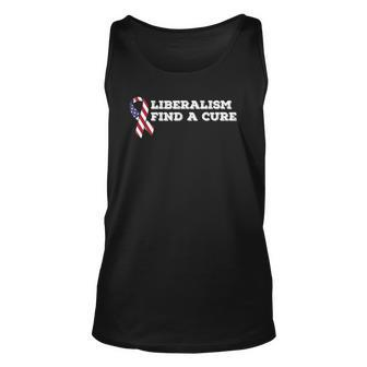 Mens Liberalism Find A Cure Unisex Tank Top | Mazezy UK