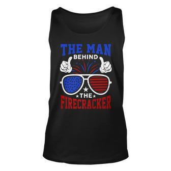 Mens New Dad 4Th Of July The Man Behind The Firecracker Patriotic Unisex Tank Top - Seseable