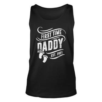 Mens New Dad Announcement First Time Daddy 2021 Ver2 Unisex Tank Top | Mazezy