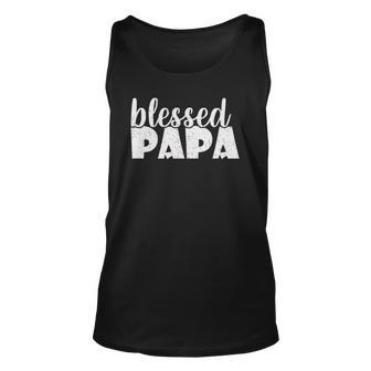 Mens Papa Proud New Dad Blessed Papa Fathers Day Unisex Tank Top | Mazezy