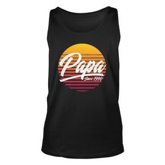 Mens Papa Since 1990 31St Birthday 31 Years Fathers Day Unisex Tank Top | Mazezy