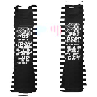 Mens Patriotic Dad - Best Dad Ever 4Th Of July American Flag Unisex Tank Top | Seseable CA