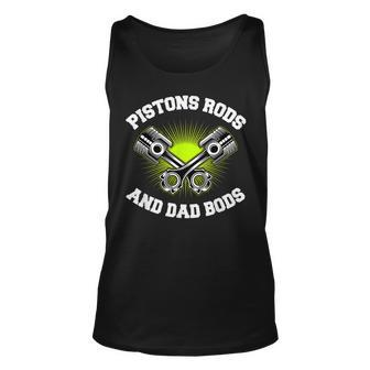 Mens Pistons Rods And Dad Bods V2 Unisex Tank Top - Seseable