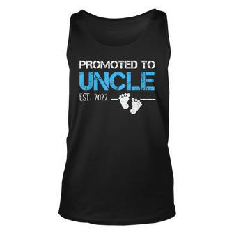 Mens Promoted To Uncle 2022 Funny New First Time Uncle 2022 Unisex Tank Top - Thegiftio UK