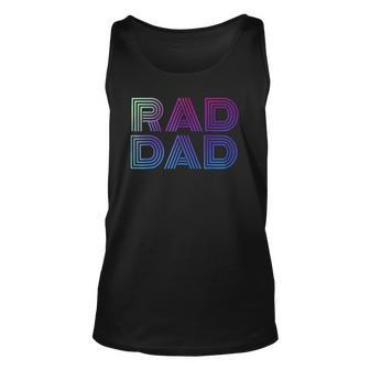 Mens Rad Dad 1980S Retro Fathers Day Unisex Tank Top | Mazezy CA