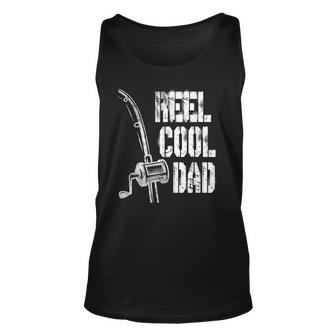 Mens Reel Cool Dad Fishing Daddy Mens Fathers Day Gift Idea Unisex Tank Top | Mazezy