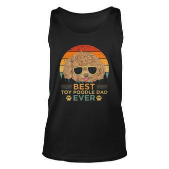 Mens Retro Style Best Toy Poodle Dad Ever Fathers Day Unisex Tank Top | Mazezy