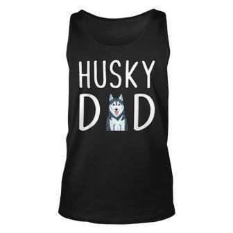 Mens Siberian Husky Dog Papa Husky Dad Unisex Tank Top - Thegiftio UK