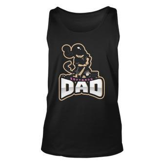 Mens Softball Dad Fastpitch Fathers Day Unisex Tank Top | Mazezy AU
