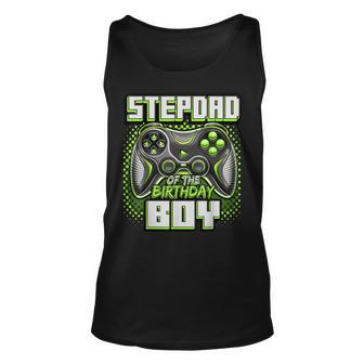 Mens Stepdad Of The Birthday Boy Matching Family Video Game Party V2 Unisex Tank Top - Seseable